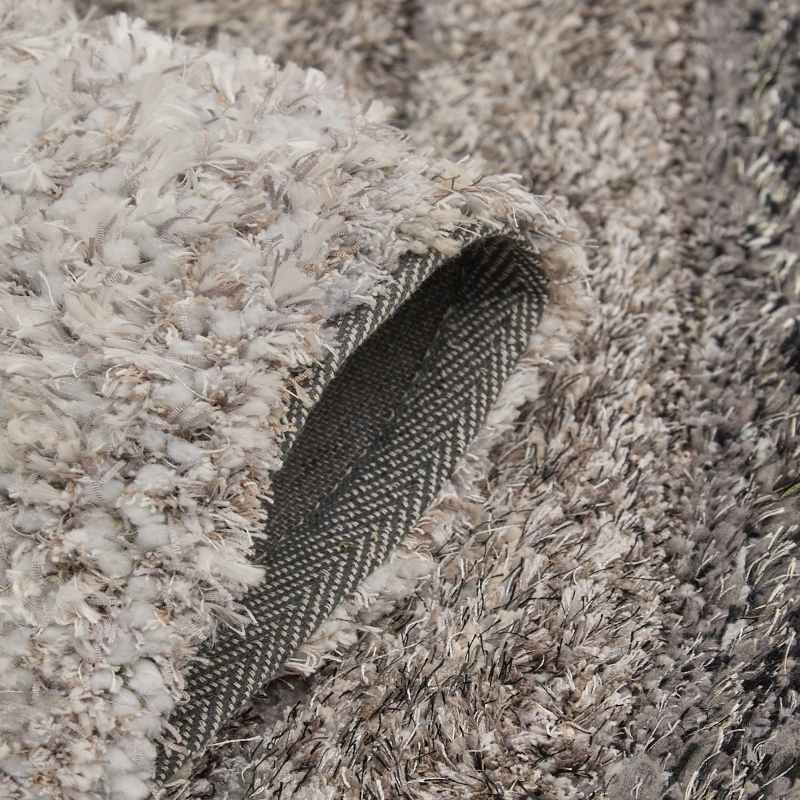 Lena 3D Shaggy Abstract Modern Rugs in Grey