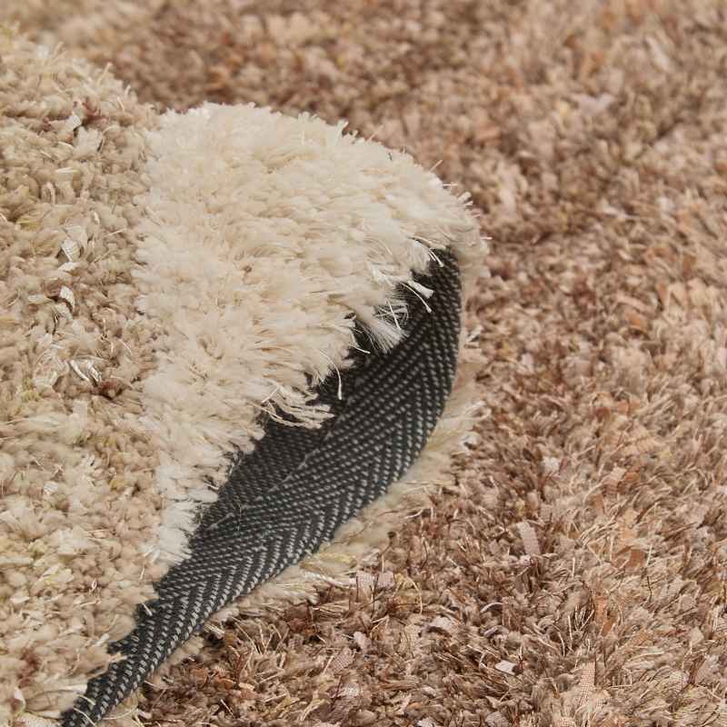 Lena 3D Shaggy Abstract Modern Rugs in Mocha Brown