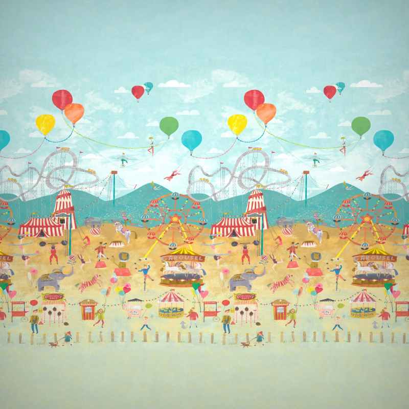 Lifes a Circus Wallpaper Panel 112647 by Harlequin in Carousel Multi