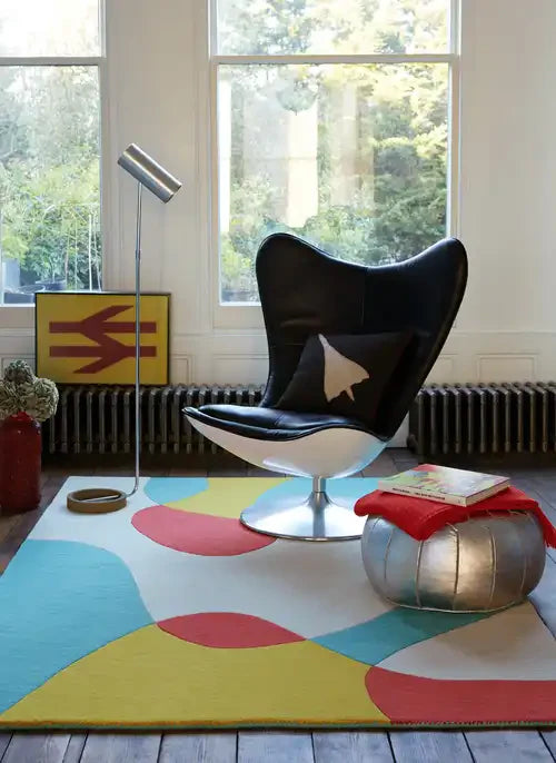 Asiatic matrix arc max 53 bright Multicoloured Living Room Wool Rug.