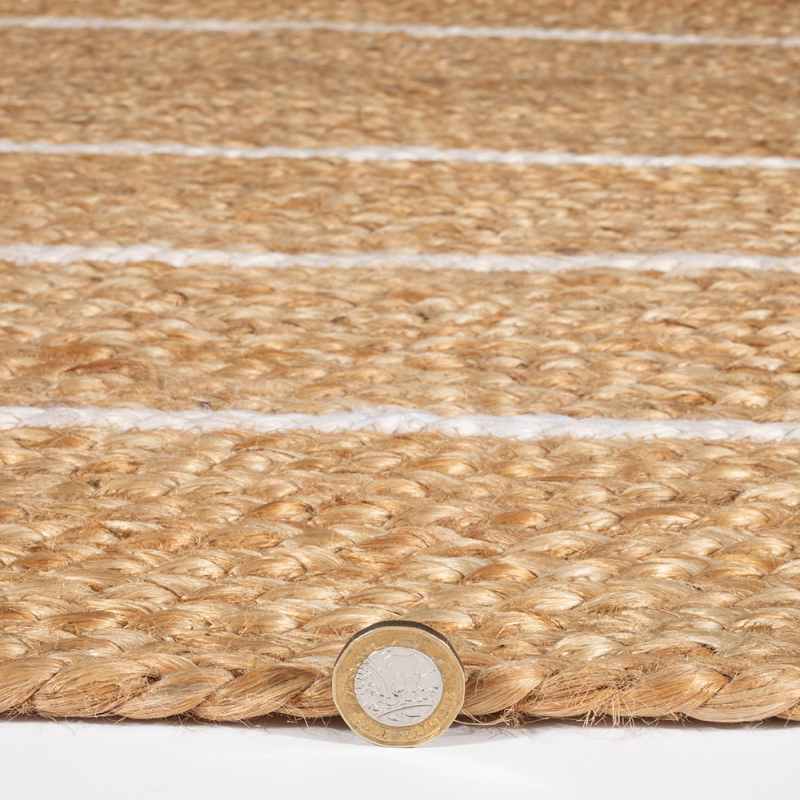 Natural Border Prestbury Hand Braided Jute Rug in Natural