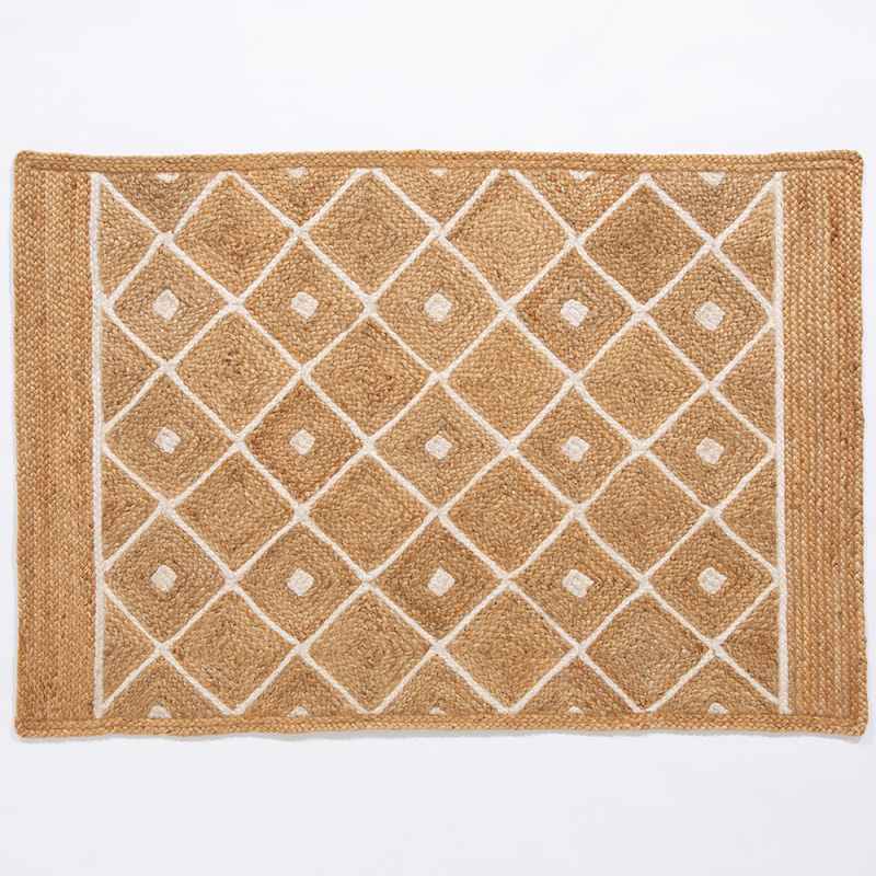 Natural Diamond Prestbury Hand Braided Jute Rug in Natural