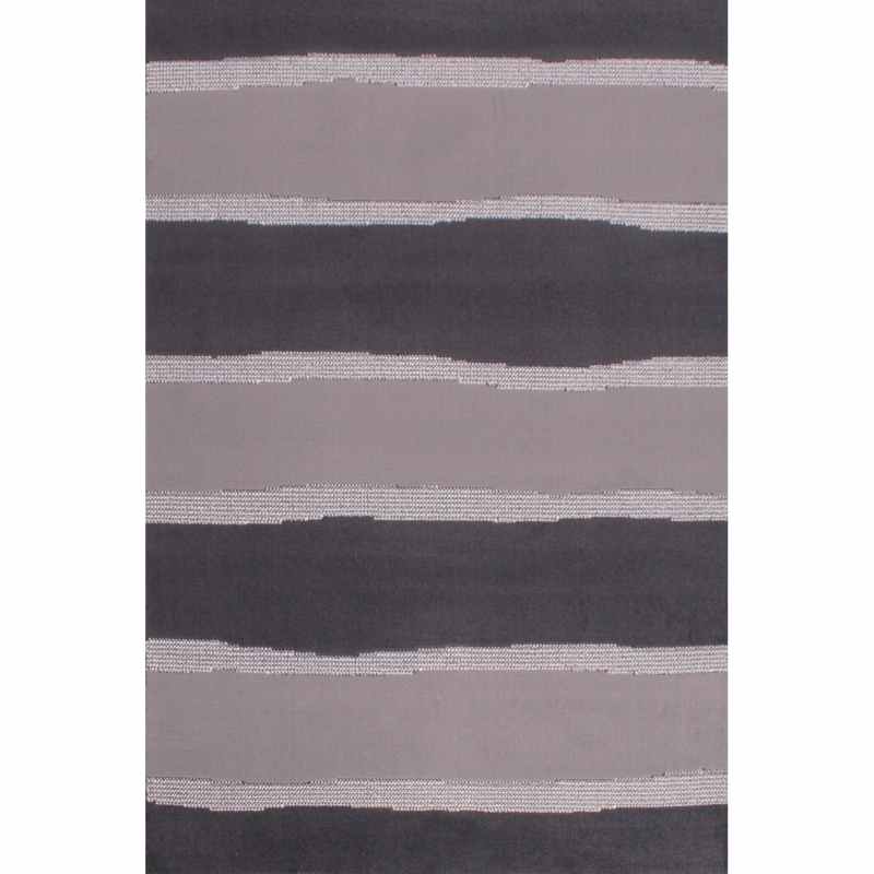 Nova Stripe Modern Rugs in Grey