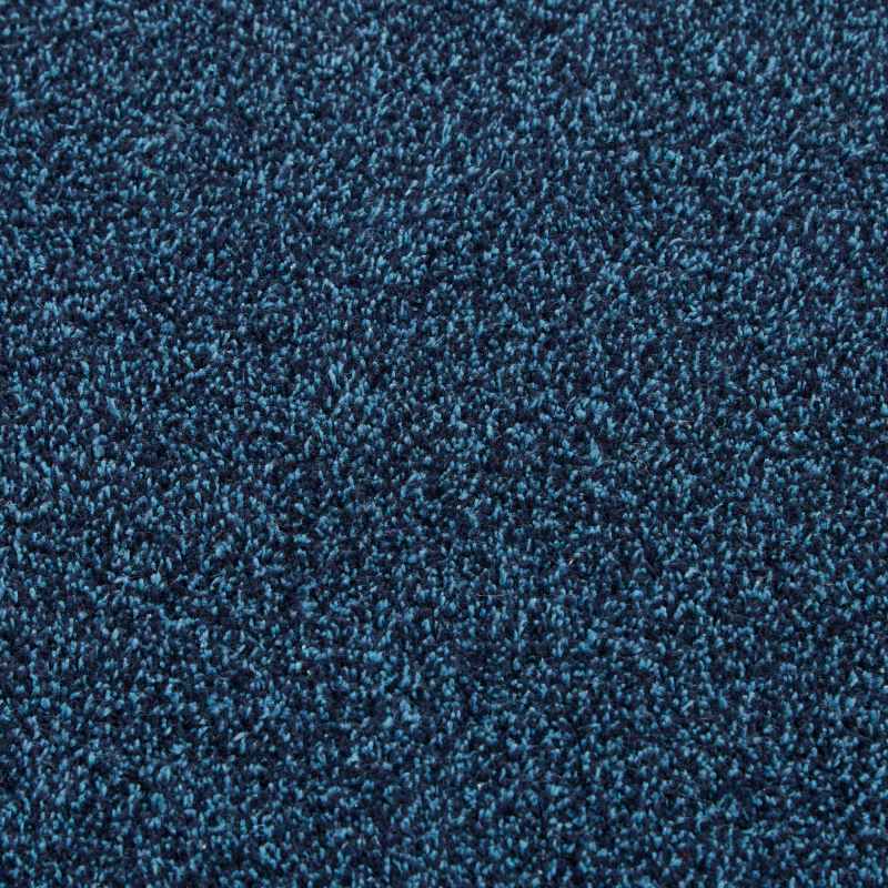 Plain Fleck Washable Hug Rug Doormat in Indigo Blue