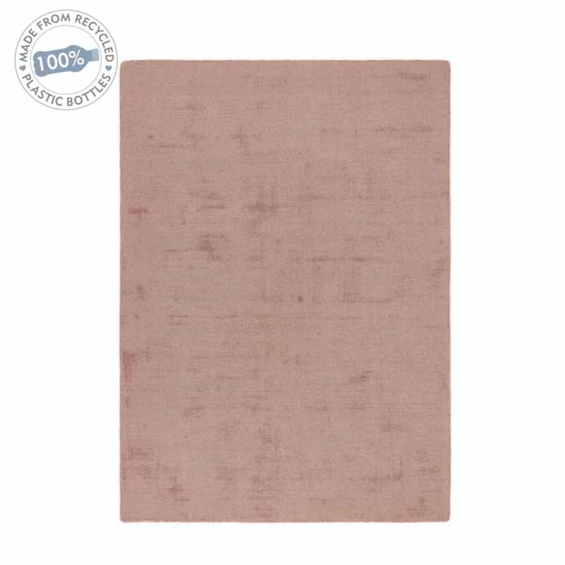 Reef Plain Dye Eco Rugs in Blush Pink