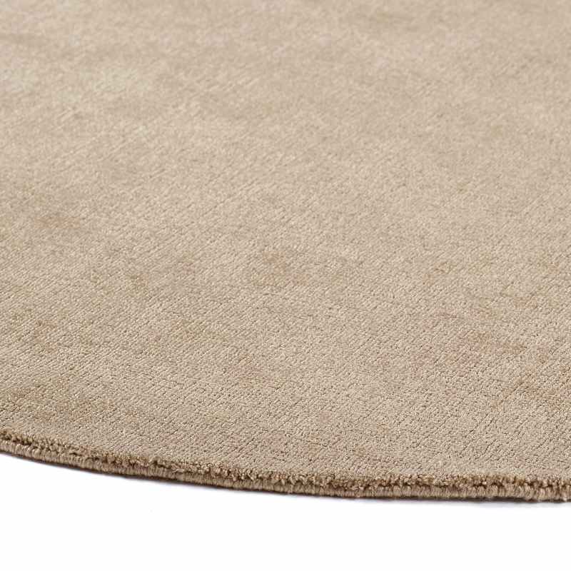Reef Plain Dye Eco Circle Rugs in Beige