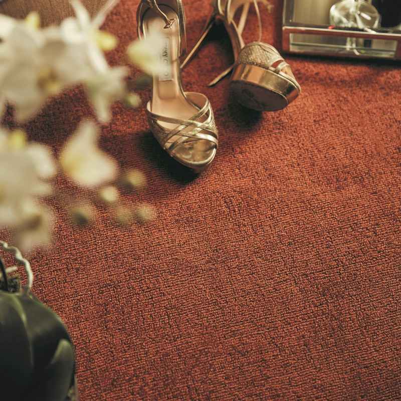 Reef Plain Dye Eco Circle Rugs in Rust