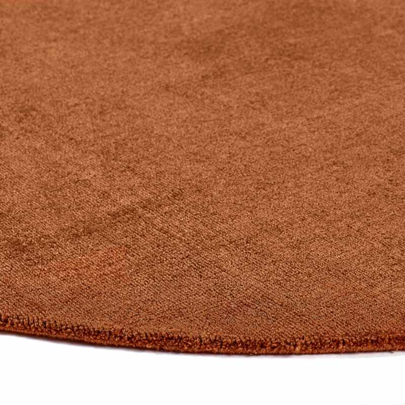 Reef Plain Dye Eco Circle Rugs in Rust