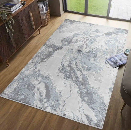 Emperor 325 Picasso Silver Rug