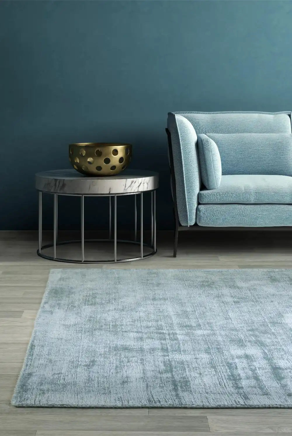 Asiatic blade airforce blue Blue Living Room Rug.