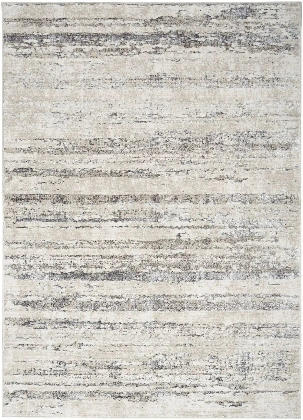Glitz Nourison GLZ 10 Cream Grey Rug RS