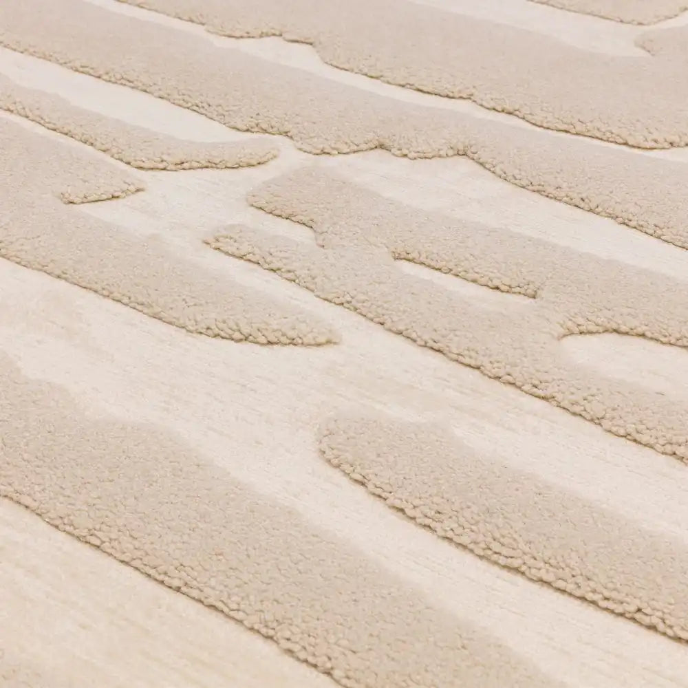 Asiatic valley ivory path Ivory Living Room Geometric Rug.
