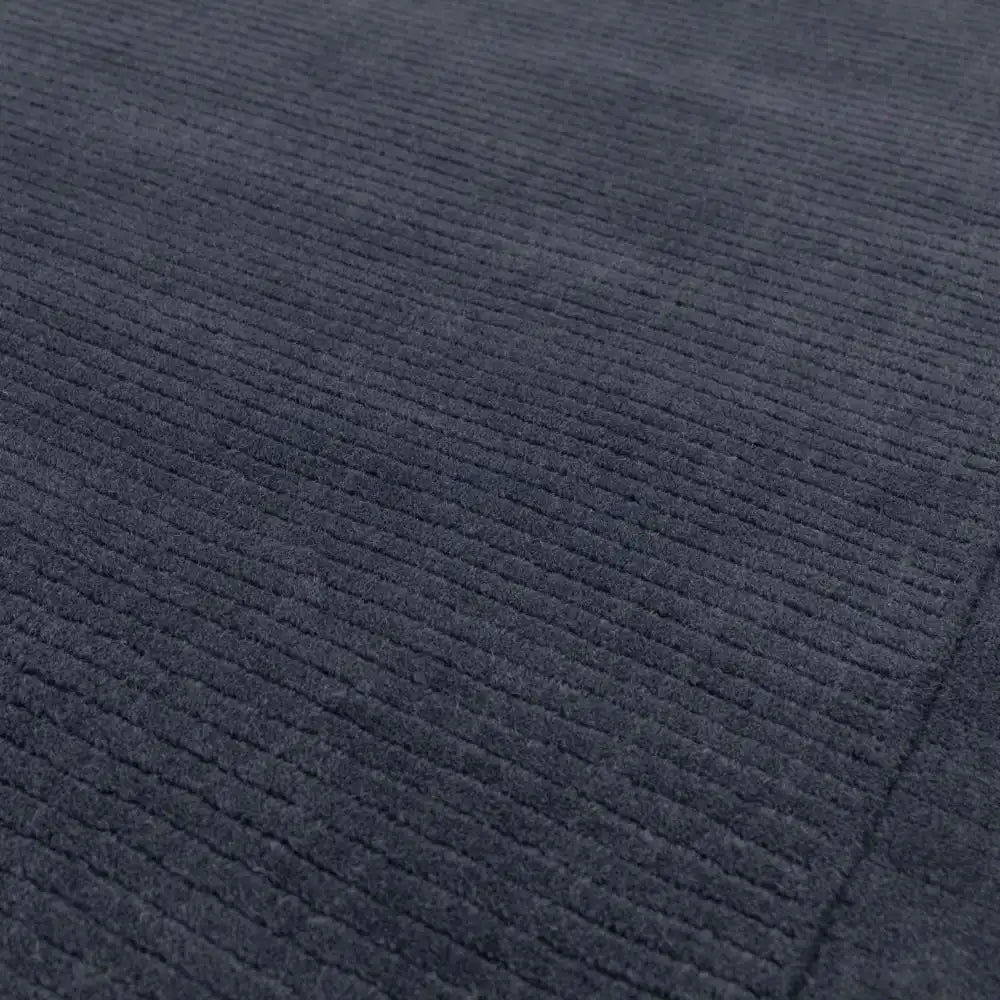 Asiatic york navy Blue, Navy Living Room Wool Rug.