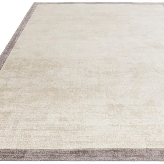 Asiatic blade border putty silver 07 Grey, Ivory Living Room  Rug.