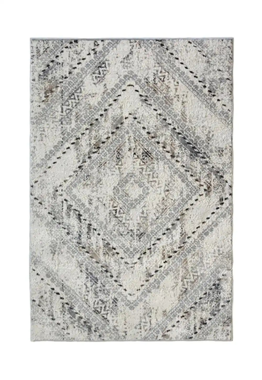 Abstract Melrose SQUARE GREY Rug RS
