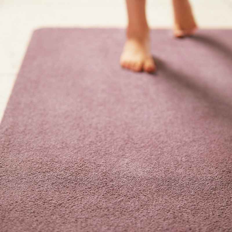 Sense Plain Washable Rug in Rose Pink