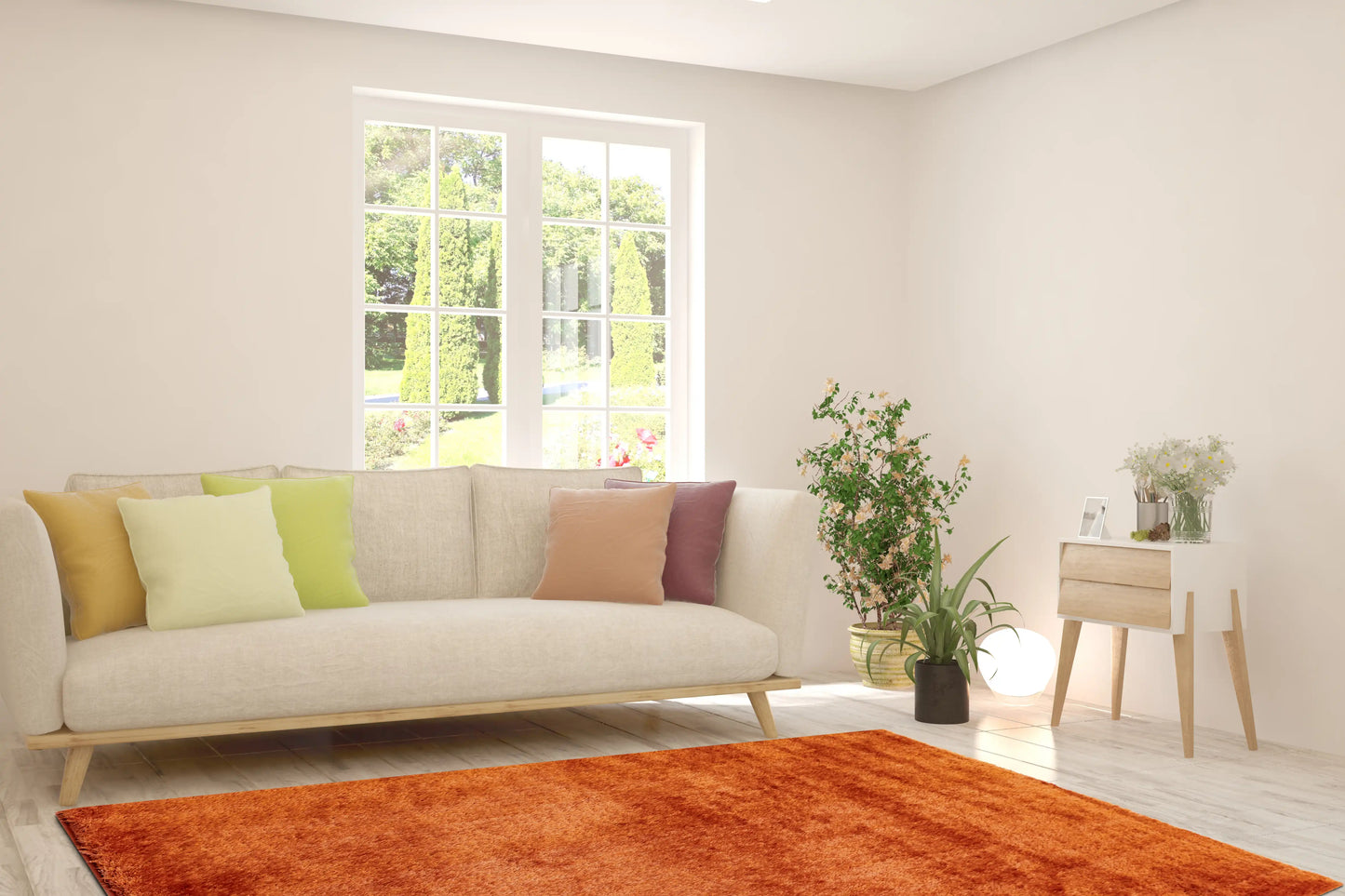 Asiatic payton orange Orange Living Room Rug.