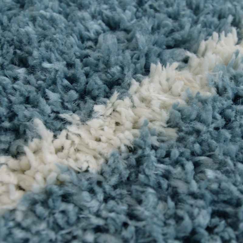 Snug Bubbles Shaggy Geometric Rugs in Blue