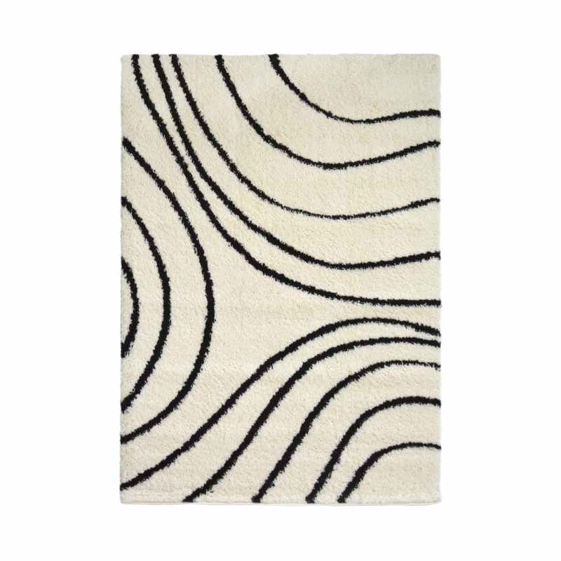 Snug Iso Shaggy Abstract Rugs in Black