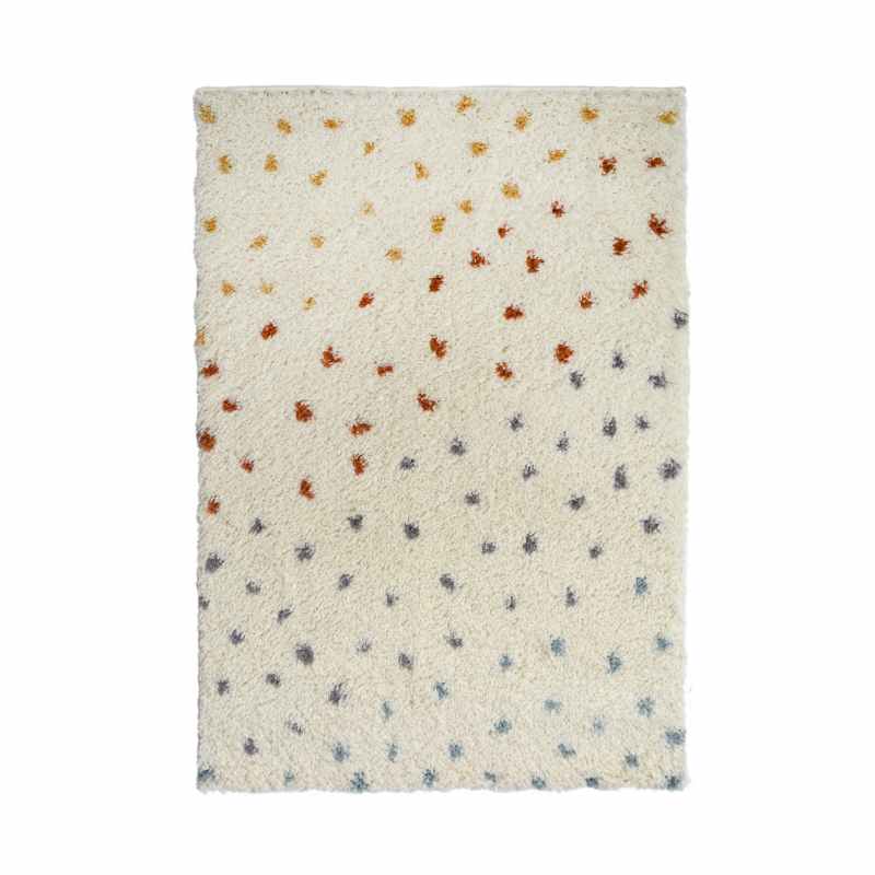Snug Spot Shaggy Modern Rug in Cream White