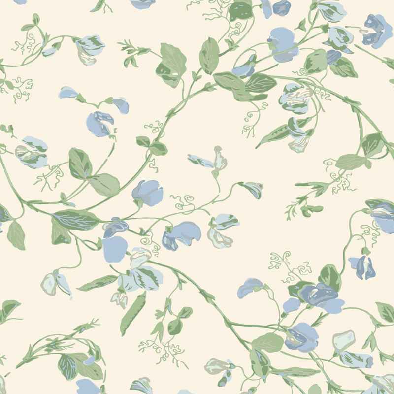 Sweet Pea Wallpaper 100 6031 by Cole & Son in Cerulean Sky Blue
