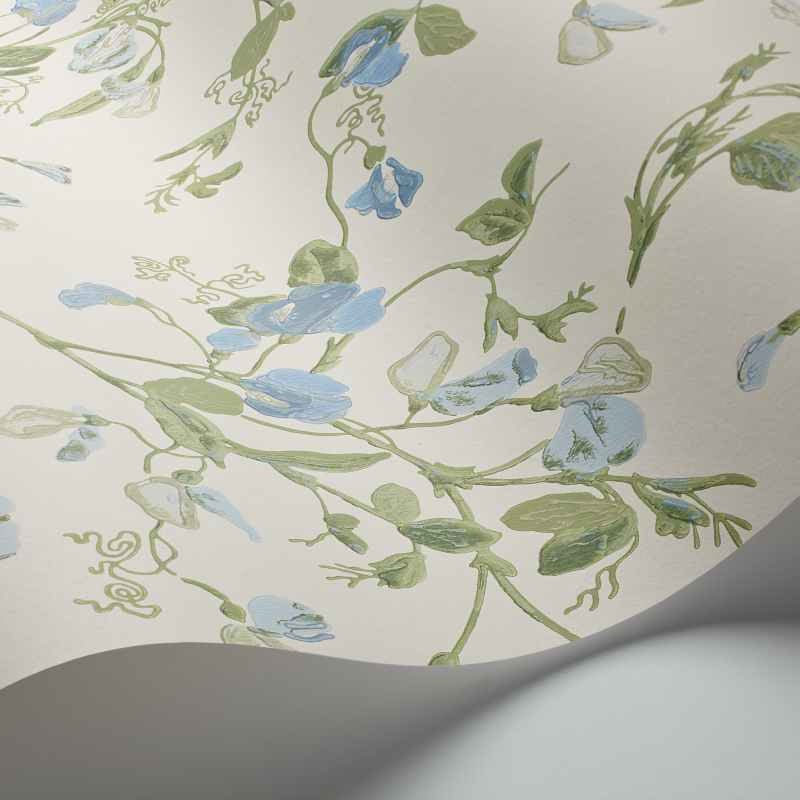 Sweet Pea Wallpaper 100 6031 by Cole & Son in Cerulean Sky Blue