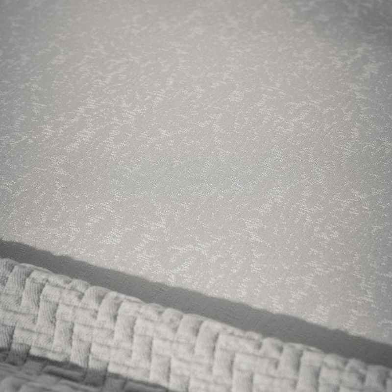 Tahra Paisley Damask Cotton Bedding in Silver Grey