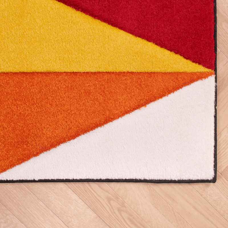 Spectra Tampa Carved Geometric Modern Rugs in Multi