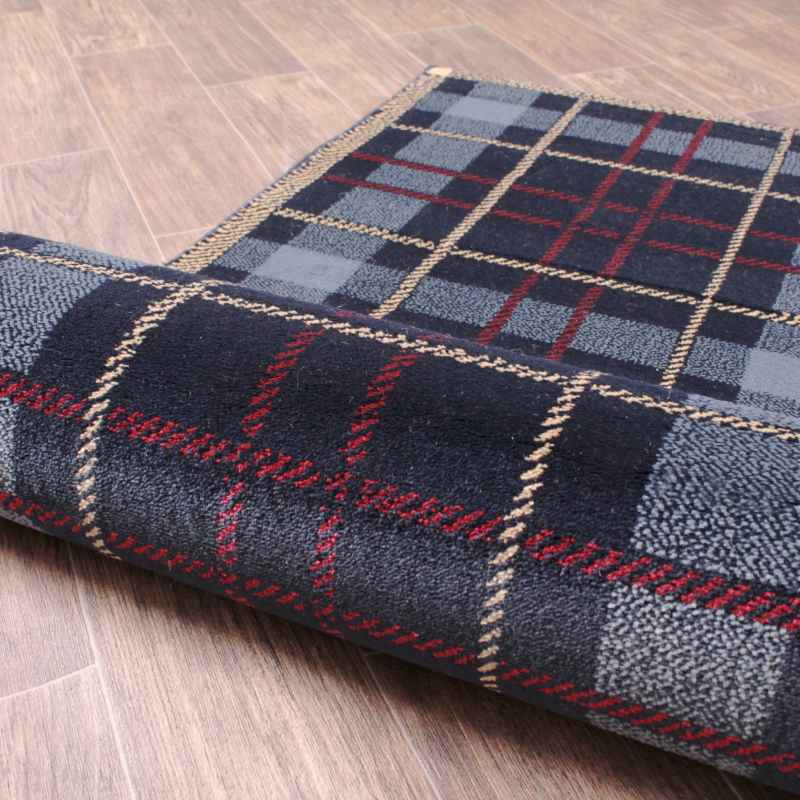 Tartan Check Modern Rugs in Blue