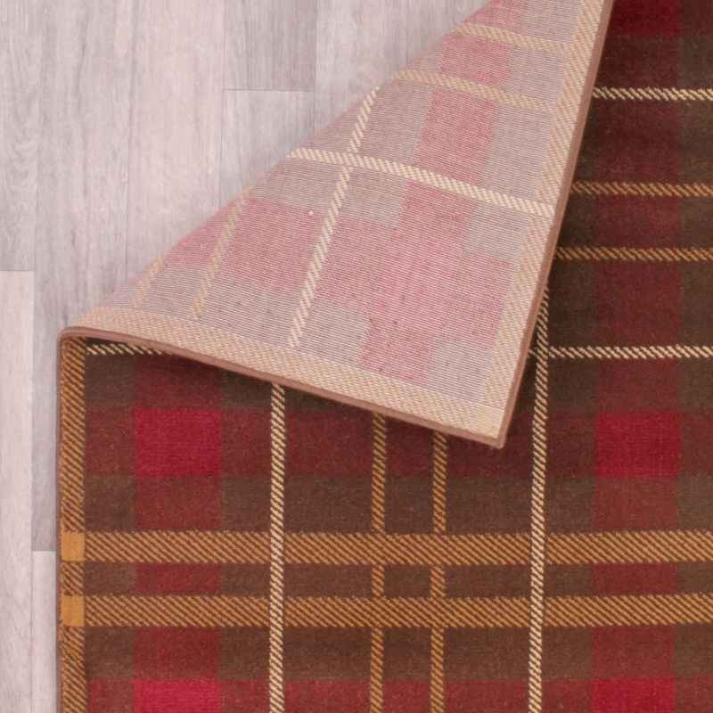 Tartan Check Modern Rugs in Brown