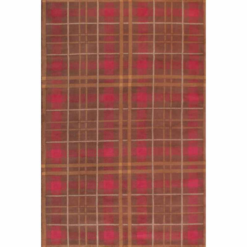 Tartan Check Modern Rugs in Brown