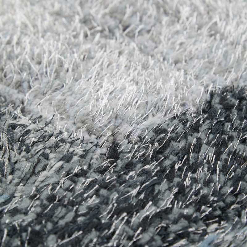 Trellis 3D Shaggy Geometric Modern Rugs in Anthra Grey