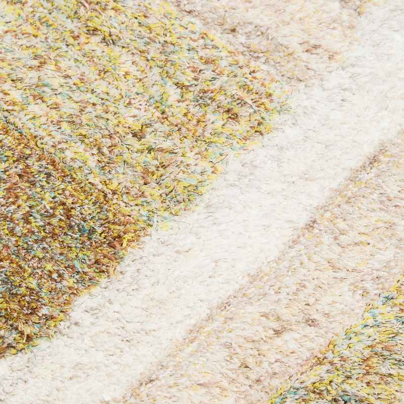Trellis 3D Shaggy Geometric Modern Rugs in Brown