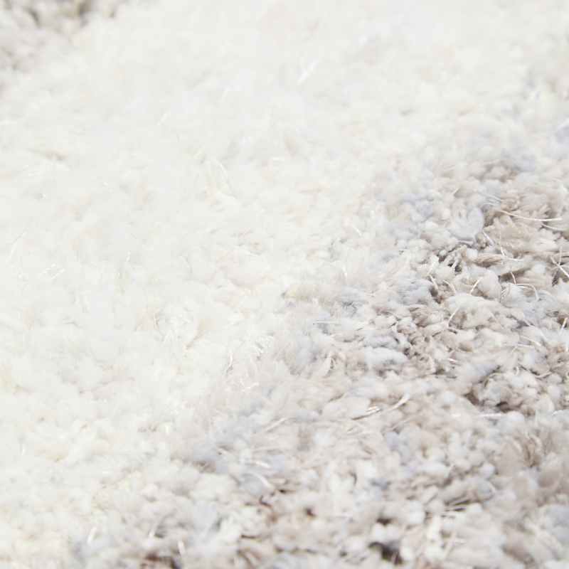 Trellis 3D Shaggy Geometric Modern Rugs in Grey Cream