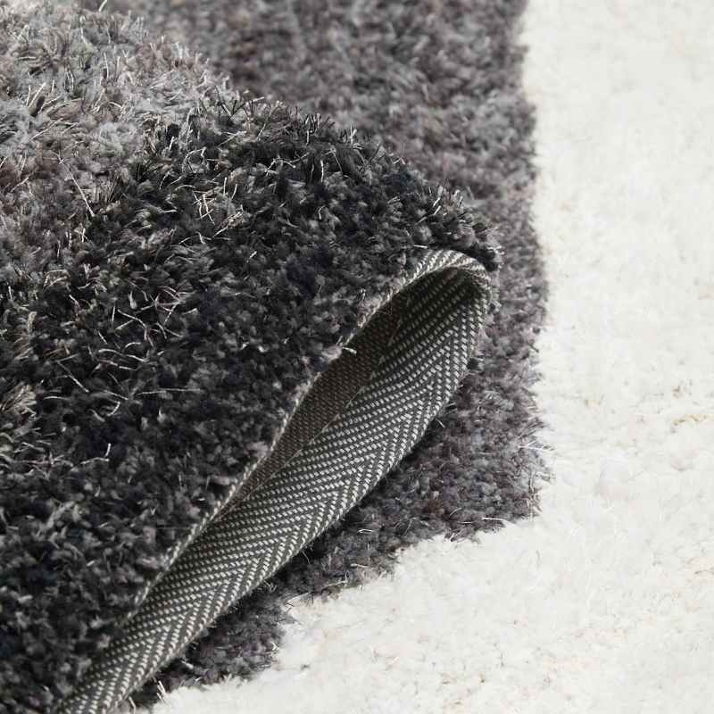 Trellis 3D Shaggy Geometric Modern Rugs in Grey Cream