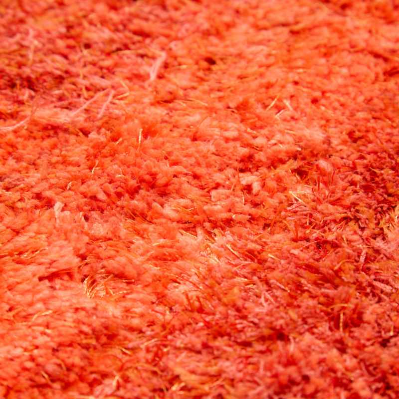 Trellis 3D Shaggy Geometric Modern Rugs in Red Orange