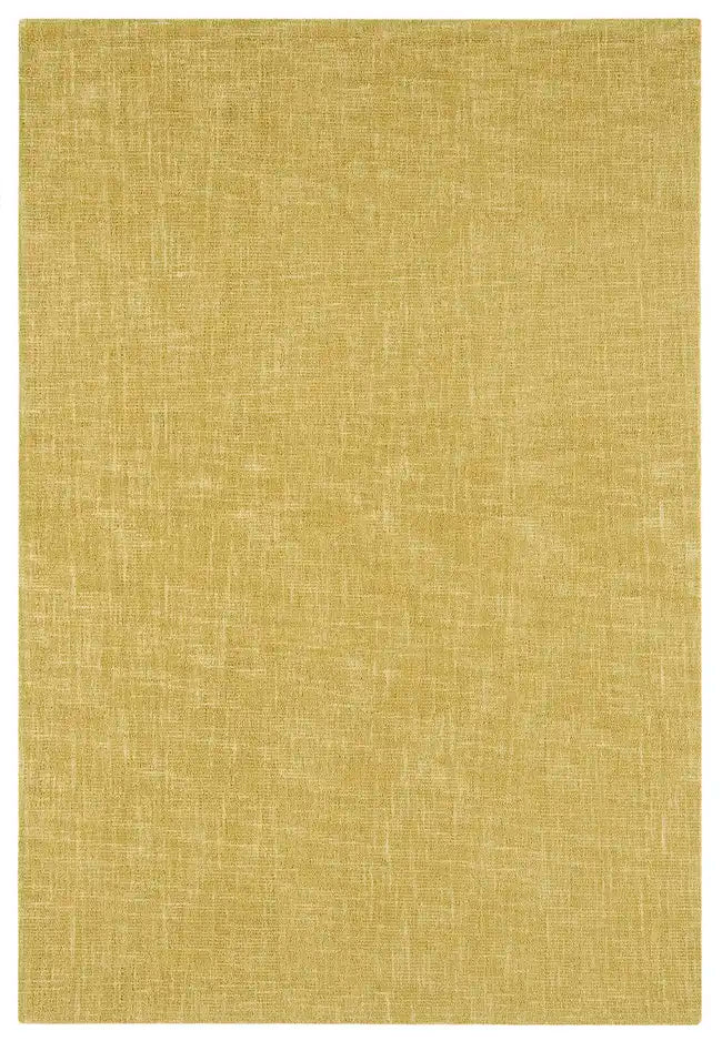 Asiatic tweed ochre Yellow Wool Rug.
