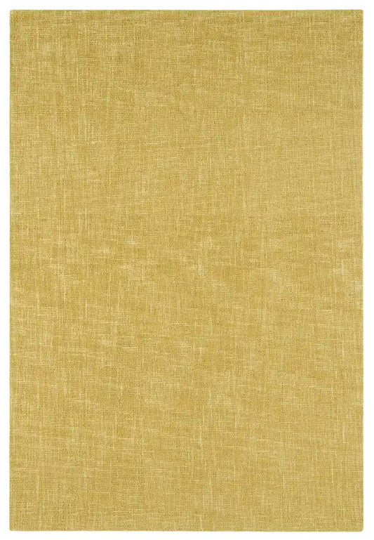 Asiatic tweed ochre Yellow  Wool Rug.