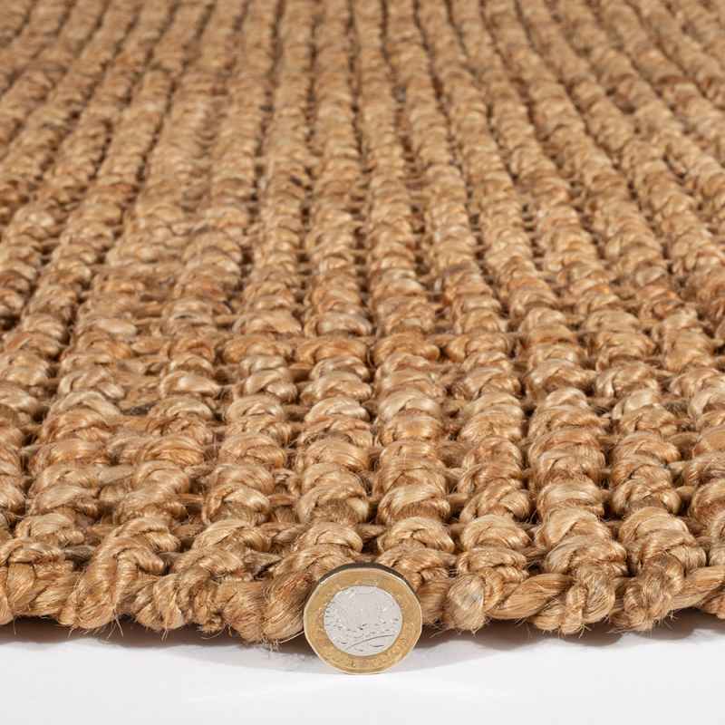 Whitefield Jute Modern Boucle Rug in Natural