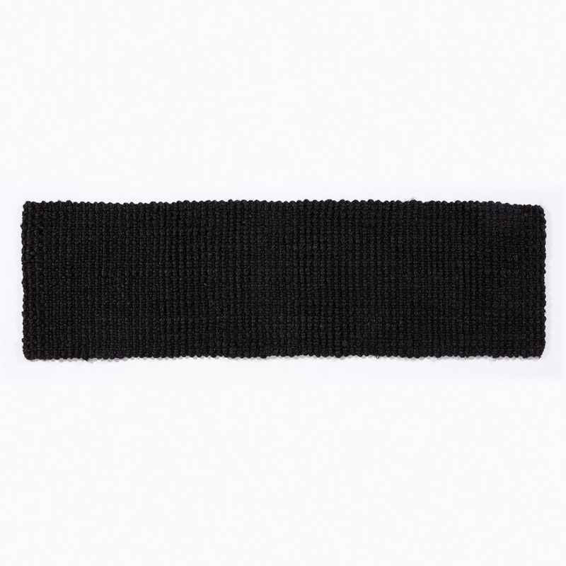 Whitefield Jute Boucle Runner Mat in Black