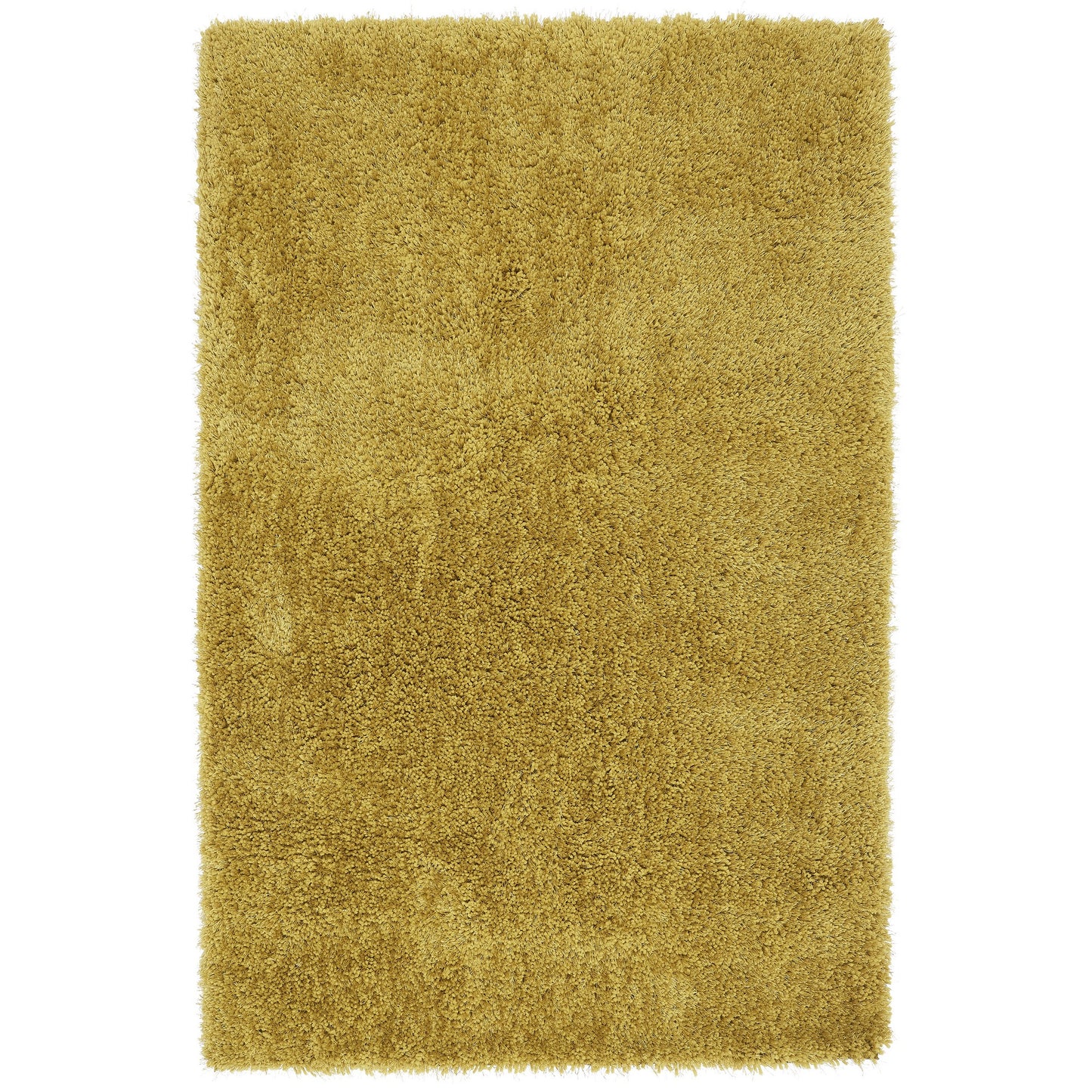 Diva Shaggy Rugs in Soft Thick Yellow Pile