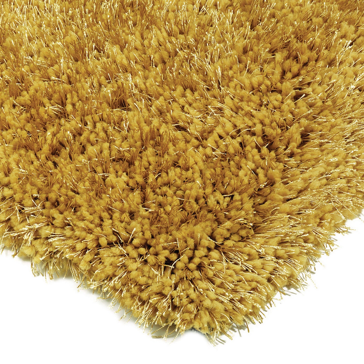 Diva Shaggy Rugs in Soft Thick Yellow Pile