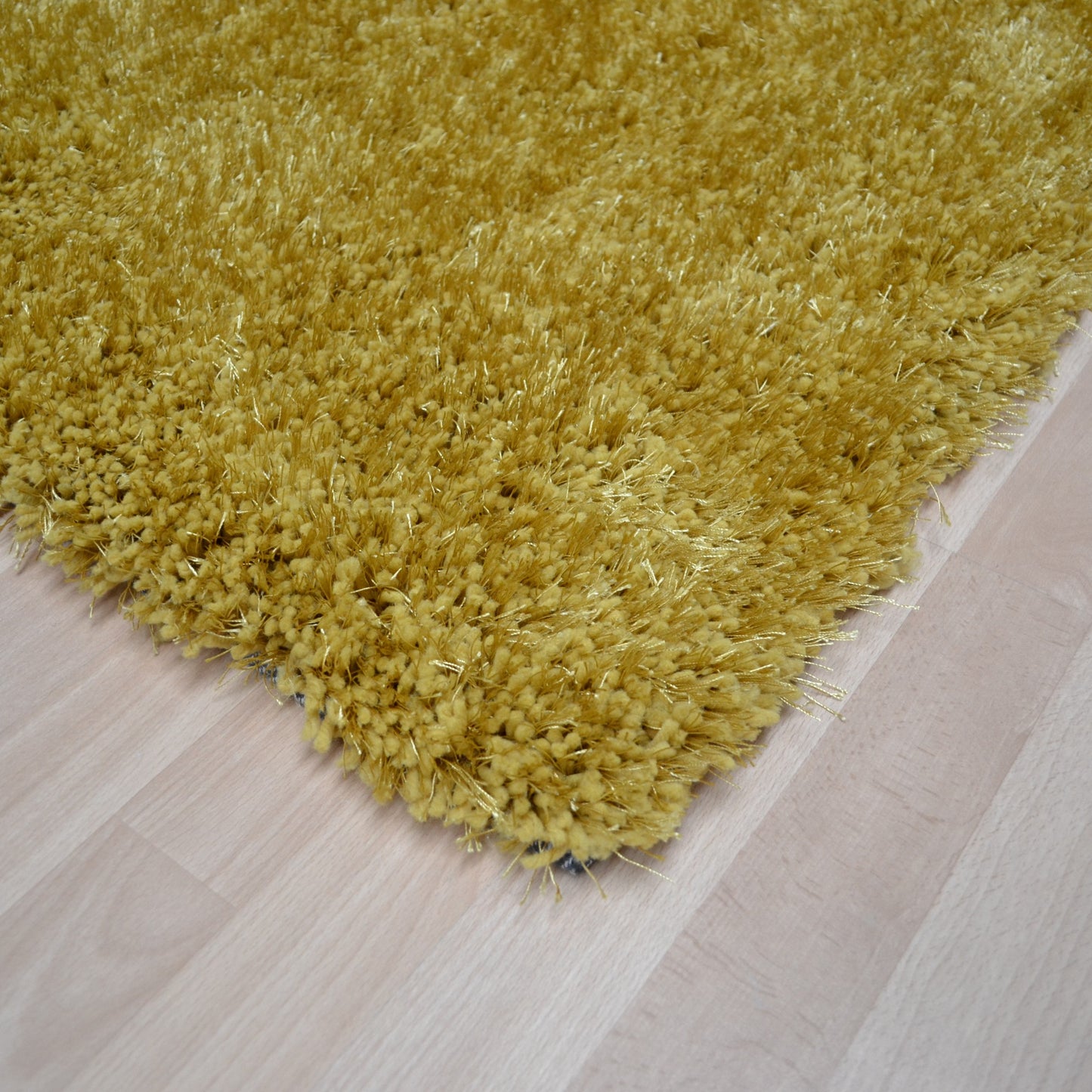 Diva Shaggy Rugs in Soft Thick Yellow Pile