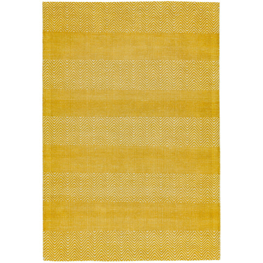 Ives Modern Chevron Striped Rugs in Yellow