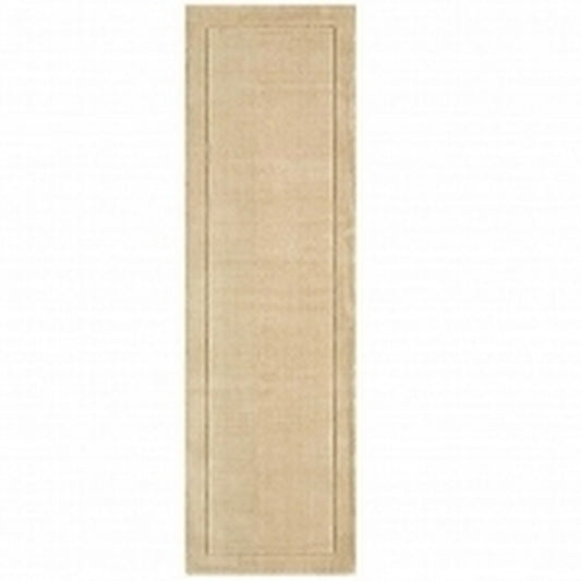 York Plain Wool Hall Runner Rugs in Beige