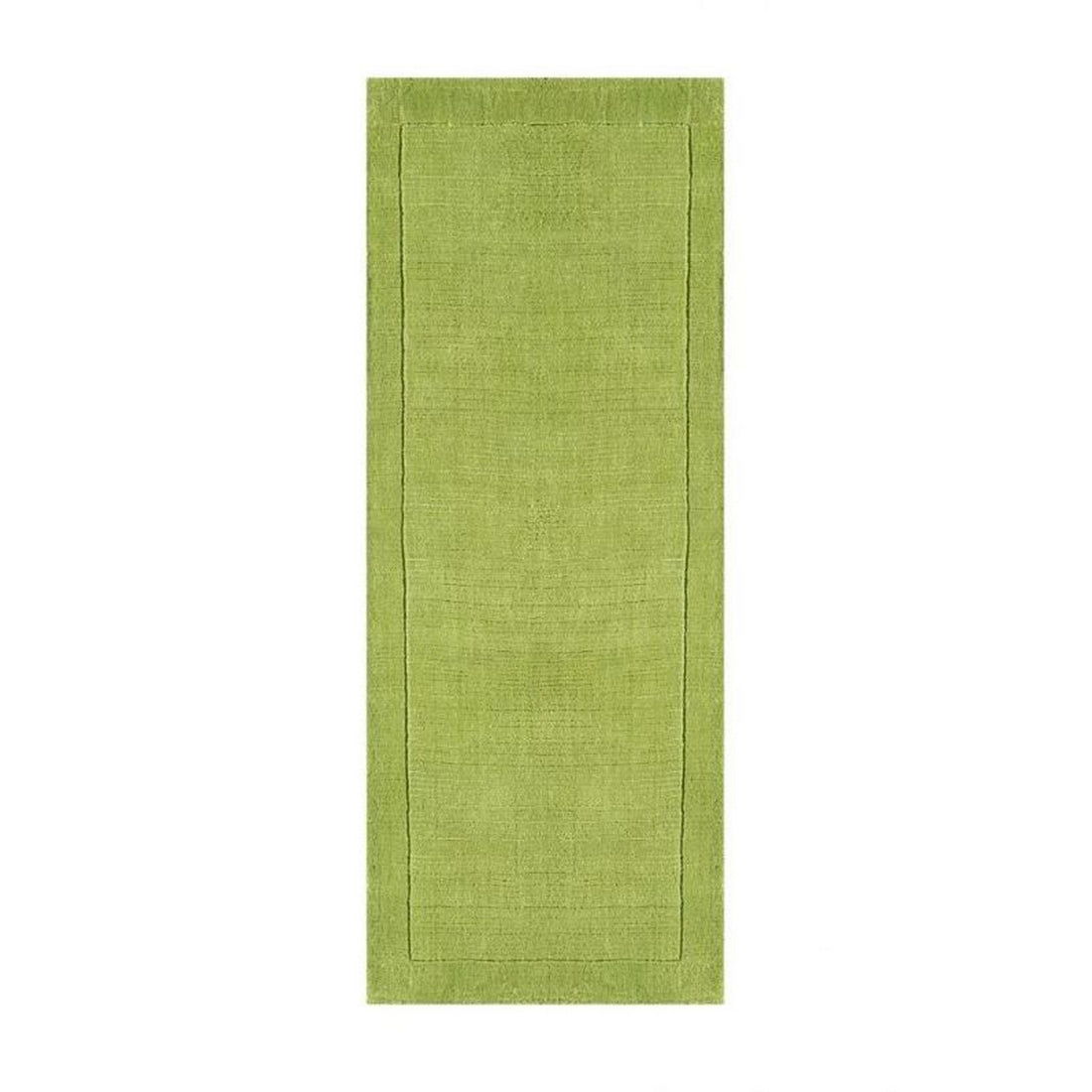 York Plain Wool Hall Runner Rugs in Green – The Rug Seller