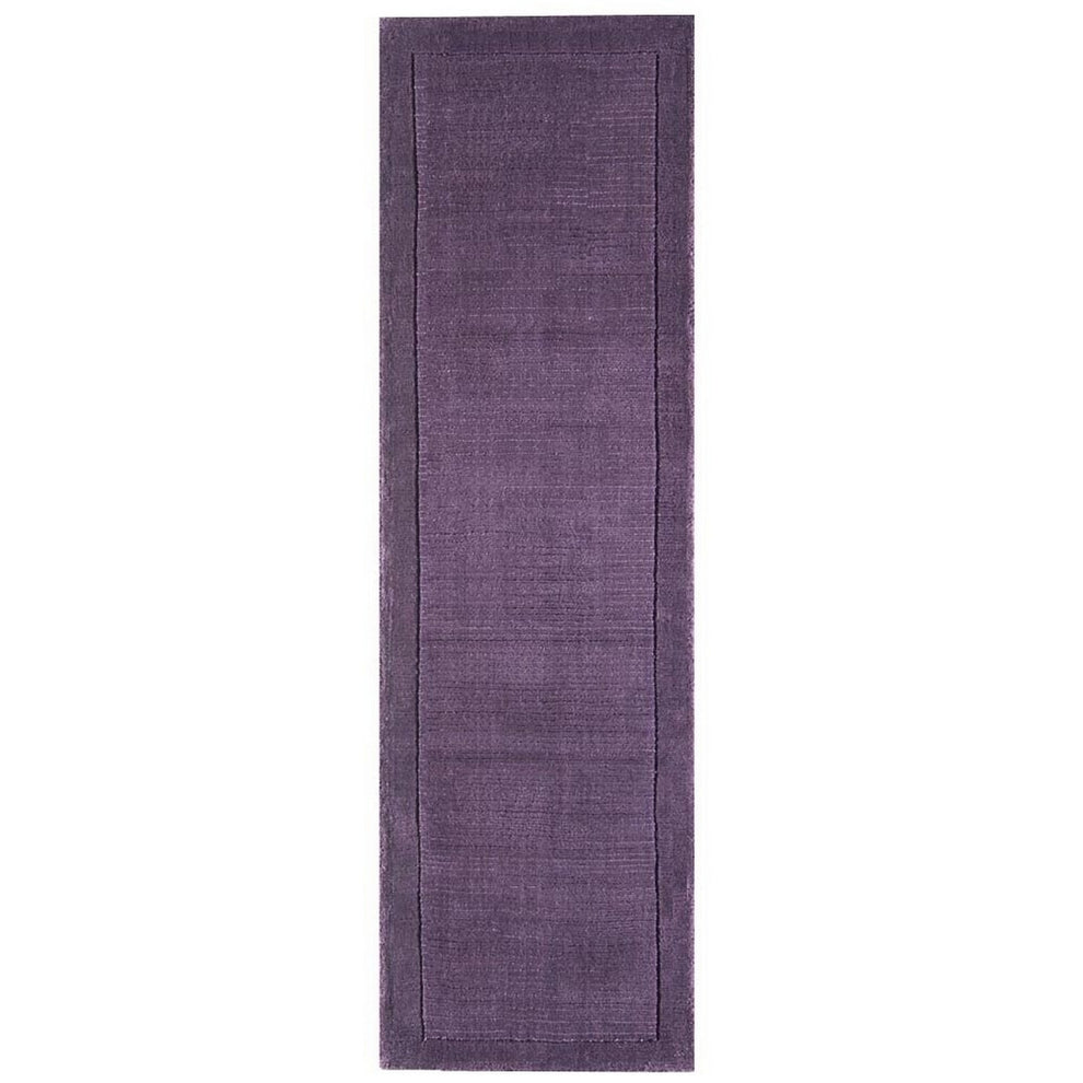York Plain Wool Hall Runner Rugs in Purple – The Rug Seller