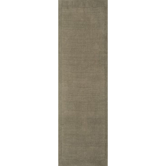York Plain Wool Hall Runner Rugs in Taupe Beige