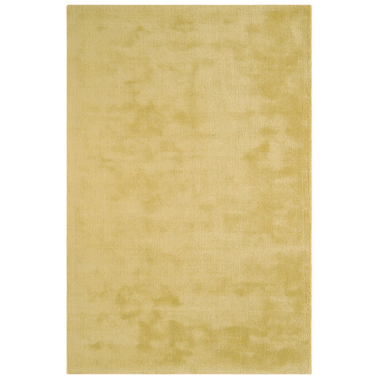Aran Plain Wool Rugs in Jasmine yellow
