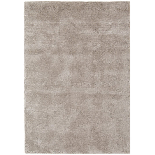 Aran Plain Wool Rugs in Mocha Brown